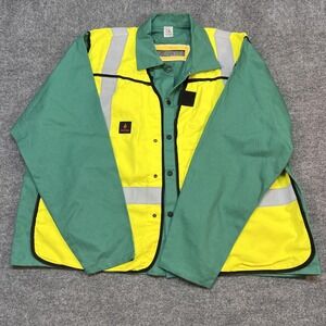 Black Stallion FR Jacket Mens 4XL Yellow Hi Vis Reflective Workwear 65-3037